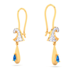 18K Rain Themed Exclusive Gold Diamond Earrings For Women