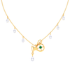 Unique Aquarius Themed 18k Gold and Diamond Necklace From PC Chandra Online Exclusive Collection