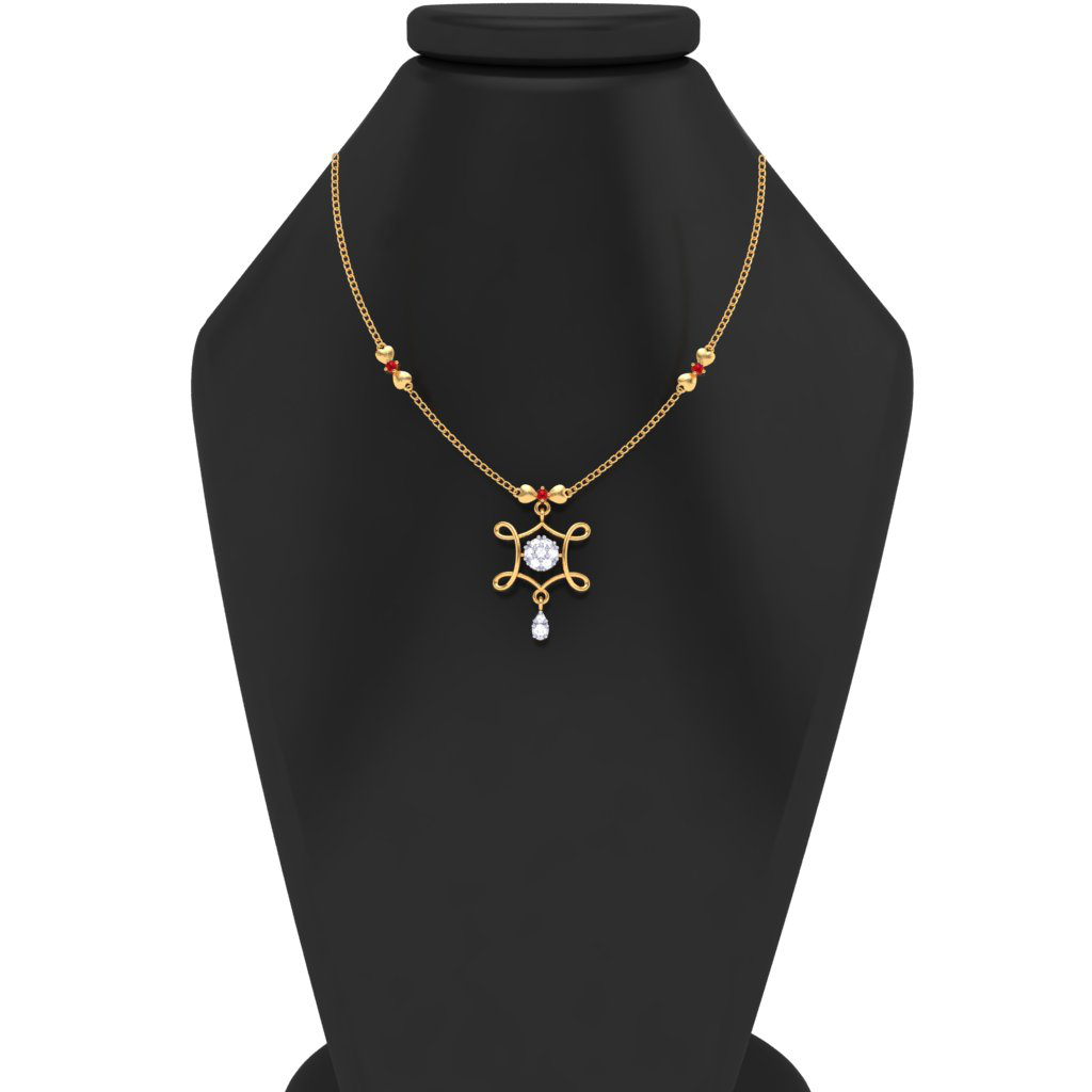 Charming 18K Gold And Diamond Necklace From PC Chandra Diamond Collection