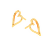 18k Gold Charming Heart Studs Earrings For All Occasions