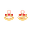 Unique 18k Gold Earrings with red Stone from PC Chandra Online Exclusive Collection