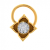 18KT (750) Yellow Gold and Diamond Nosepin for Women