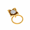 18KT (750) Yellow Gold and Diamond Nosepin for Women