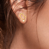 18k Gold And Diamond Heart Shape Stud Earrings from Diamond Collection