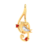 18KT Musical Note Bird Gold Pendant From Diamond Collection