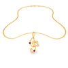 18KT Musical Note Bird Gold Pendant From Diamond Collection