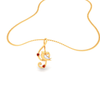 18KT Musical Note Bird Gold Pendant From Diamond Collection