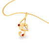 18KT Musical Note Bird Gold Pendant From Diamond Collection