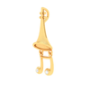 18KT Musical Note Trumpet Gold Pendant From Diamond Collection