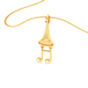 18KT Musical Note Trumpet Gold Pendant From Diamond Collection