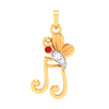 18KT Musical Note Butterfly Gold Pendant From Diamond Collection