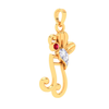 18KT Musical Note Butterfly Gold Pendant From Diamond Collection