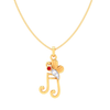 18KT Musical Note Butterfly Gold Pendant From Diamond Collection