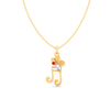 18KT Musical Note Butterfly Gold Pendant From Diamond Collection