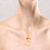 18KT Musical Note Butterfly Gold Pendant From Diamond Collection