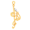 18KT Three Musical Note Gold Pendant From Diamond Collection