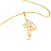 18KT Three Musical Note Gold Pendant From Diamond Collection