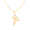 18KT Three Musical Note Gold Pendant From Diamond Collection