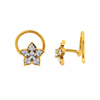 18KT (750) Yellow Gold and Diamond Nosepin for Women