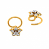 18KT (750) Yellow Gold and Diamond Nosepin for Women