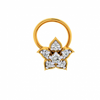 18KT (750) Yellow Gold and Diamond Nosepin for Women