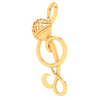 18KT Musical Note Microphone Gold Pendant From Online Exclusive Collection