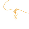 18KT Musical Note Microphone Gold Pendant From Online Exclusive Collection