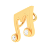 18KT Musical Note 'M' Shape Gold Pendant From Diamond Collection 