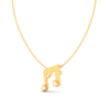 18KT Musical Note 'M' Shape Gold Pendant From Diamond Collection 