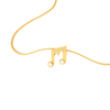 18KT Musical Note 'M' Shape Gold Pendant From Diamond Collection 