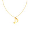 18KT Quaver Musical Note Gold Pendant From Online Exclusive Collection 