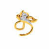 18KT (750) Yellow Gold and Diamond Nosepin for Women