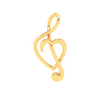 18KT Musical Note And Heart Shape Gold Pendant From Online Exclusive Collection 