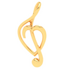 18KT Musical Note And Heart Shape Gold Pendant From Online Exclusive Collection 