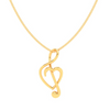 18KT Musical Note And Heart Shape Gold Pendant From Online Exclusive Collection 