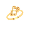 18kt Musical Note Gold Ring From Online ExclusiveCollection 