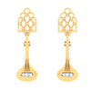 18KT  Sitaar Shaped Gold Earrings From Diamond Collection 