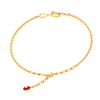 18KT Musical Note with Evil Eye Gold Braclet From Diamond Collection 