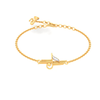 18KT Musical Note with Trumpet Gold Braclet From Diamond Collection 