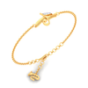 18KT Musical Note with Trumpet Gold Braclet From Diamond Collection 