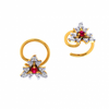 18KT (750) Yellow Gold and Diamond Nosepin for Women