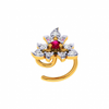 18KT (750) Yellow Gold and Diamond Nosepin for Women