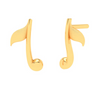 18KT Solid Musical Note Shaped Gold Earrings From Online Exclusive Collection 