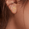 18KT Solid Musical Note Gold Stud Earrings From Online Exclusive Collection 