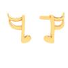 18KT Music Logo Shaped Gold Earrings From Online Exclusive Collection 