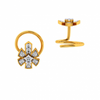 18KT (750) Yellow Gold and Diamond Nosepin for Women