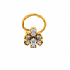 18KT (750) Yellow Gold and Diamond Nosepin for Women