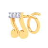 18KT Musical Note Gold Nosepin With Three Stones From Diamond Collection