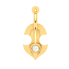 18KT Violin And Anchor Mixed Shaped Gold Nosepin From Diamond Collection 