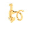 18KT Violin And Anchor Mixed Shaped Gold Nosepin From Diamond Collection 